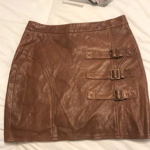 100% leather skirt